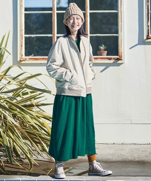 「Sunny clouds」 ナイロンブルゾン MEDIUM ライトベージュ レディース_画像2