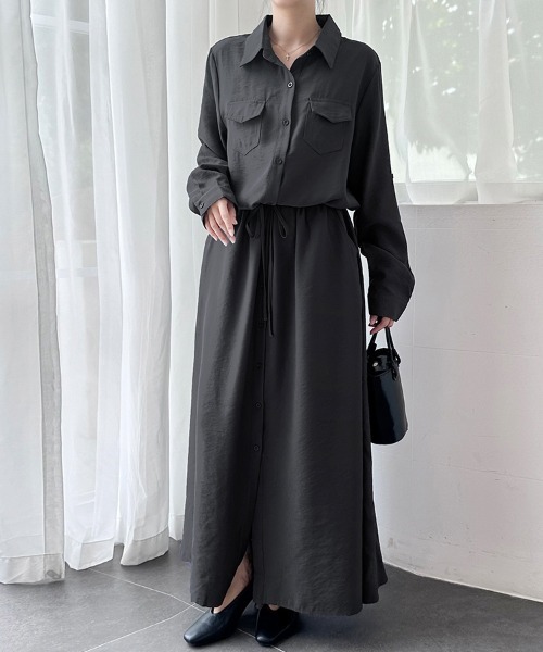 シャツワンピース カジュアルロングシャツワンピース : ZOZOTOWN Yahoo