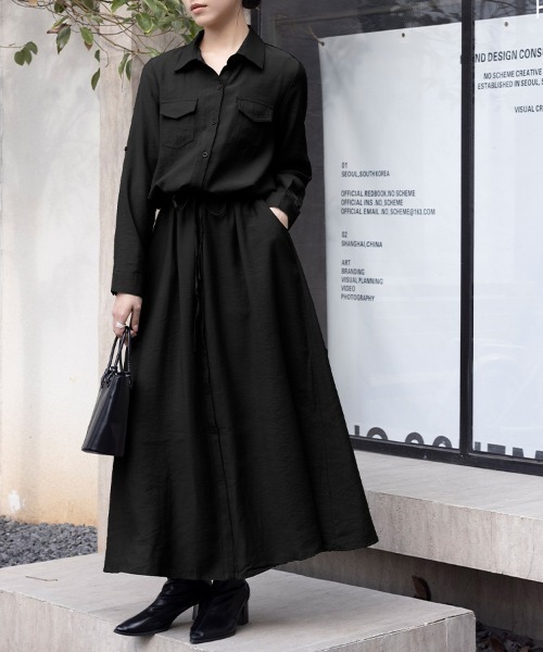 シャツワンピース カジュアルロングシャツワンピース : ZOZOTOWN Yahoo