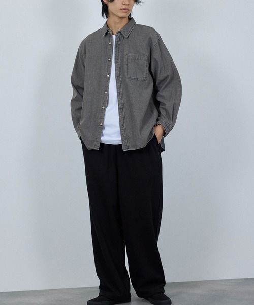 NAVY シャツ ルーズデニムシャツ メンズ レディース : ZOZOTOWN Yahoo