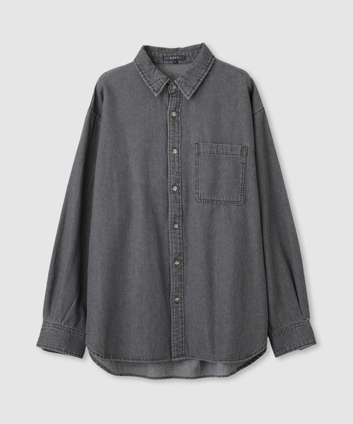 NAVY シャツ ルーズデニムシャツ メンズ レディース : ZOZOTOWN Yahoo