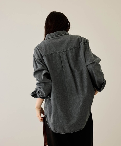 NAVY シャツ ルーズデニムシャツ メンズ レディース : ZOZOTOWN Yahoo