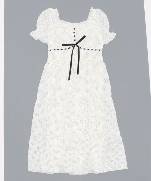 「axes femme POETIQUE」 半袖ワンピース MEDIUM ホワイト レディース_画像3