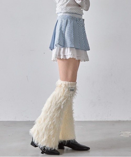 レッグウォーマー もふもふファーソックス レディース : ZOZOTOWN