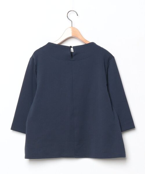 「TEVALT」 7分袖カットソー 38 ネイビー レディース_画像2