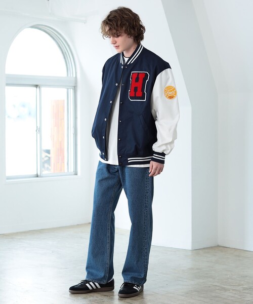 BEAMS HEART（ビームス ハート） スタジャン SMALL ネイビー メンズ