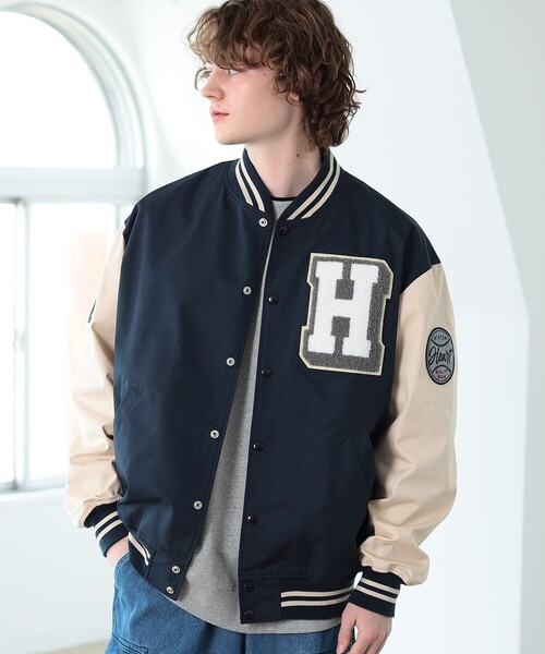 BEAMS HEART（ビームス ハート） スタジャン SMALL ネイビー メンズ