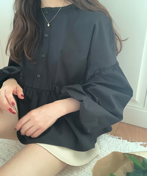 「LAUIR」 長袖ブラウス LARGE ブラック レディース_画像5