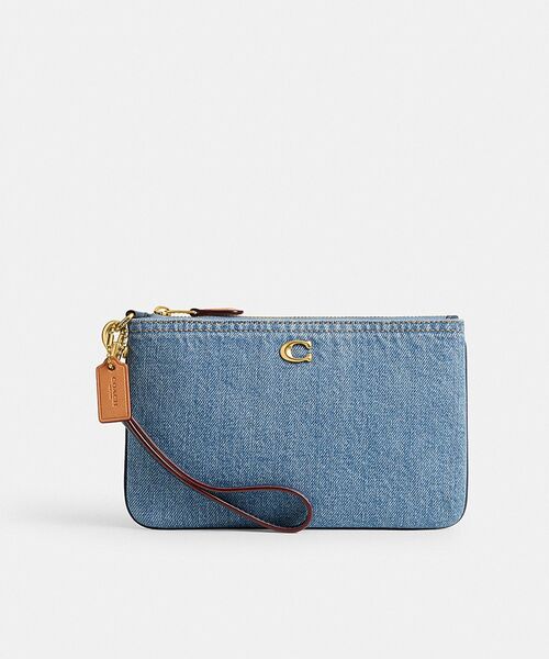 希少✨ COACH コーチ アクセサリーポーチ ブルー系 希少カラー✨coach アクセサリーポーチ シグネチャー 青 ブルー - メルカリ