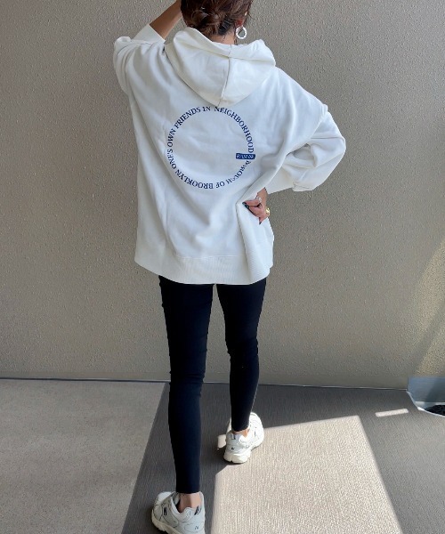 「feepur by saya」 プルオーバーパーカー MEDIUM オフホワイト レディース_画像9