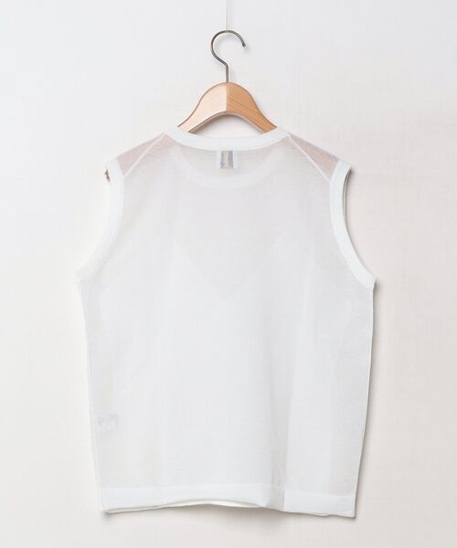 「6」 ノースリーブニット FREE ホワイト レディース_画像2