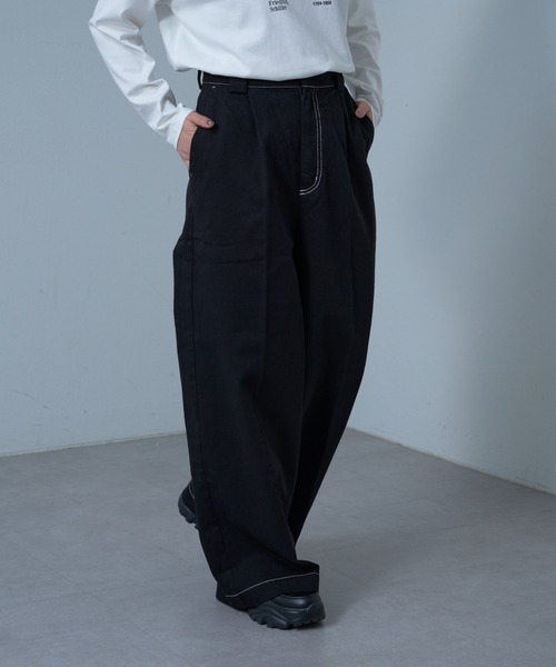 「COLONY 2139」 チノパンツ SMALL ブラック レディース_画像3