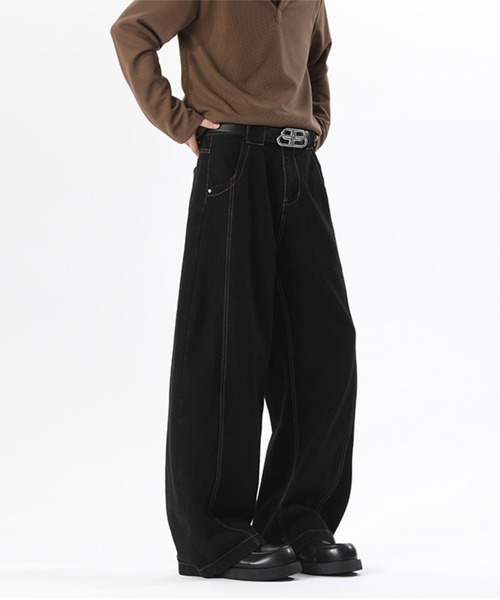 ワイドパンツ ジーンズ レトロカーブドデニム メンズ : ZOZOTOWN Yahoo