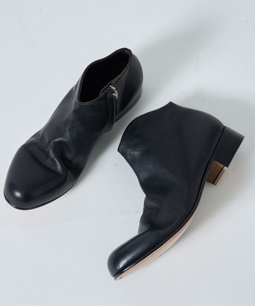 PADRONE メンズショートブーツ PADRONE（パドローネ） ブーツ 「PADRONE」別注 SIDE ZIP SHORT BOOTS