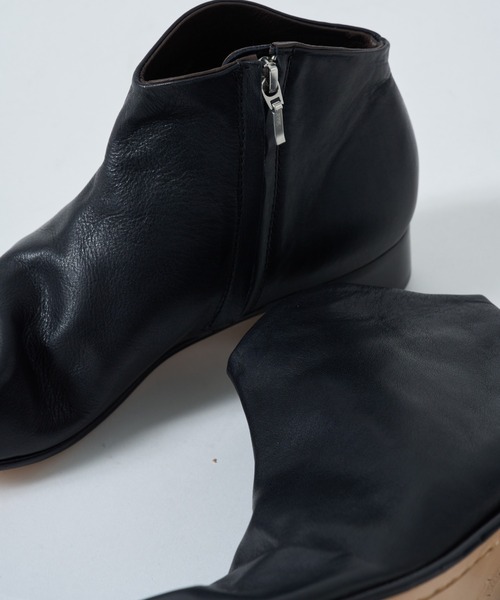 ブーツ 「PADRONE」別注 SIDE ZIP SHORT BOOTS PU7358-1201-11A サイドジップショートブーツ メンズの画像