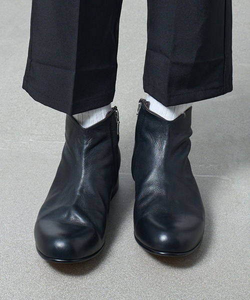 ブーツ 「PADRONE」別注 SIDE ZIP SHORT BOOTS PU7358-1201-11A サイドジップショートブーツ メンズの画像