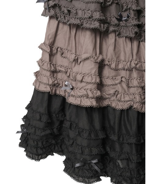 PINK HOUSE（ピンクハウス） スカート 配色フリルスカート : ZOZOTOWN