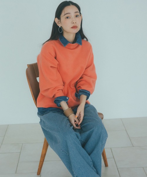 ワイドパンツ ジーンズ デニム デニムパンツ バギーバレルデニムパンツ「プチ・プラスサイズあり」「CLIP denim」 レディースの画像