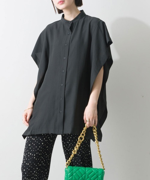 「terrace」 半袖ブラウス MEDIUM ブラック レディース_画像6