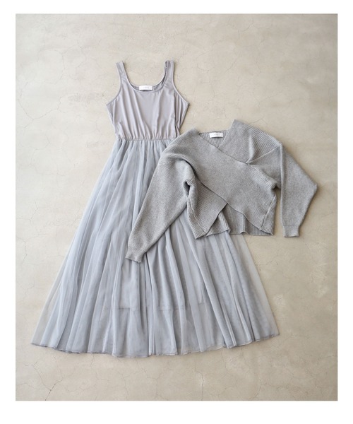 「CAWAII」 コンビワンピース FREE グレー レディース_画像3