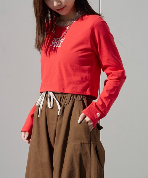 ROXY（ロキシー） tシャツ ROXY WITH HEART L/S クロップド丈 長袖T