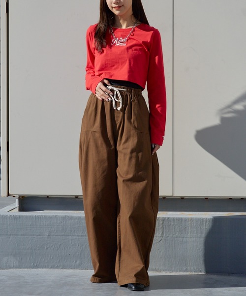 ROXY（ロキシー） tシャツ ROXY WITH HEART L/S クロップド丈 長袖T