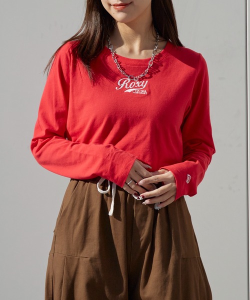ROXY（ロキシー） tシャツ ROXY WITH HEART L/S クロップド丈 長袖T