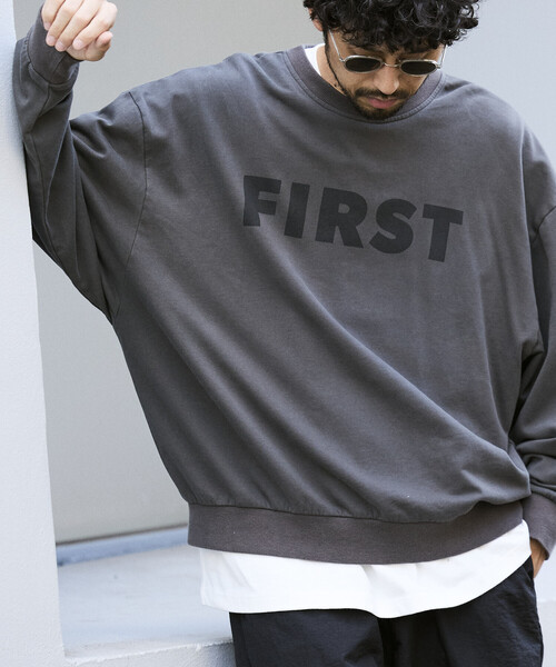 「Firsthand」 スウェットカットソー L グレー メンズ_画像2
