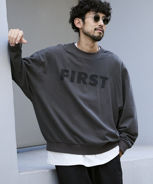「Firsthand」 スウェットカットソー L グレー メンズ_画像3