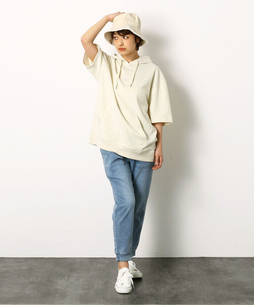 「Purple&Yellow」 半袖Tシャツ SMALL アイボリー メンズ_画像3