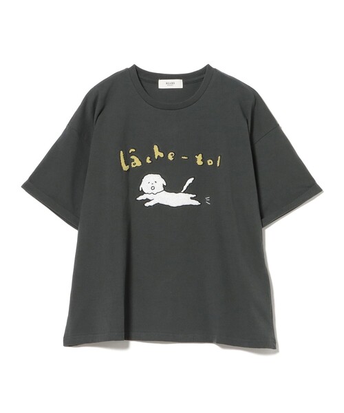 BEAMS HEART（ビームス ハート） tシャツ 半袖 アニマル サガラ刺繍 T