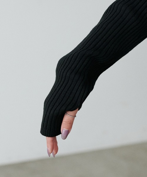 「LARUTA」 ニットベスト FREE ブラック レディース_画像7