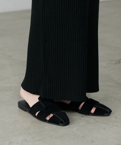 「LARUTA」 ニットベスト FREE ブラック レディース_画像8