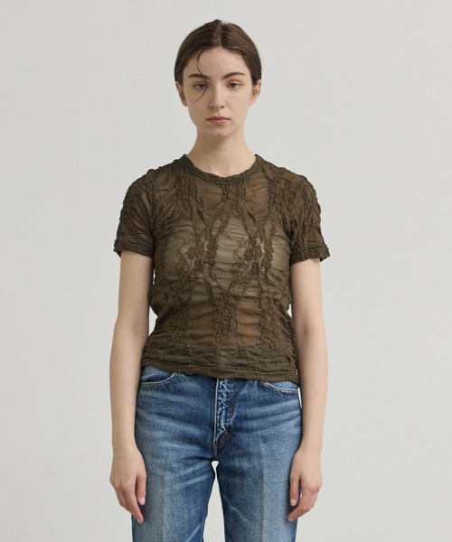 「INSCRIRE」 半袖Tシャツ FREE ブラック レディース_画像3