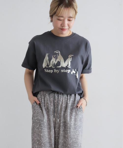 NOMBRE IMPAIR（ノンブルアンペール） tシャツ 半袖 ペンギン箔