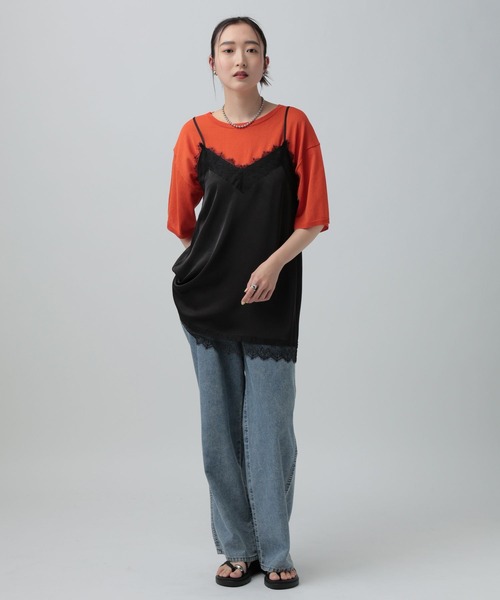 【LEPSIM】レースキャミチュニック LEPSIM｜レースレイヤードキャミチュニック | Rakuten Fashion(楽天