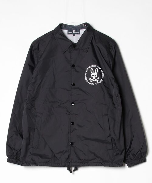 ジャックバニー　メンズコーチジャケット Psycho Bunny（サイコバニー） コーチジャケット MEDIUM ブラック