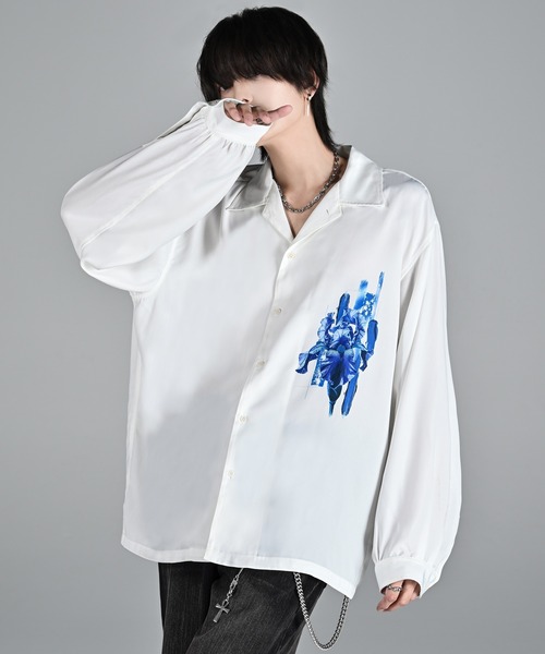 「ADRER」 長袖シャツ LARGE ブラウン メンズ_画像4