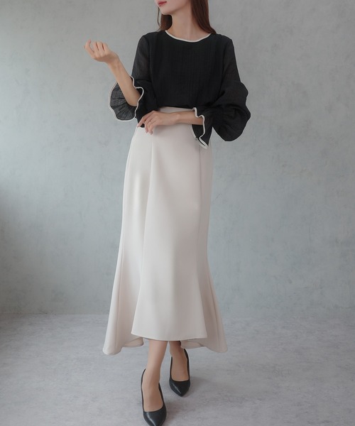 「CENEA」 長袖ブラウス LARGE アイボリー レディース_画像8