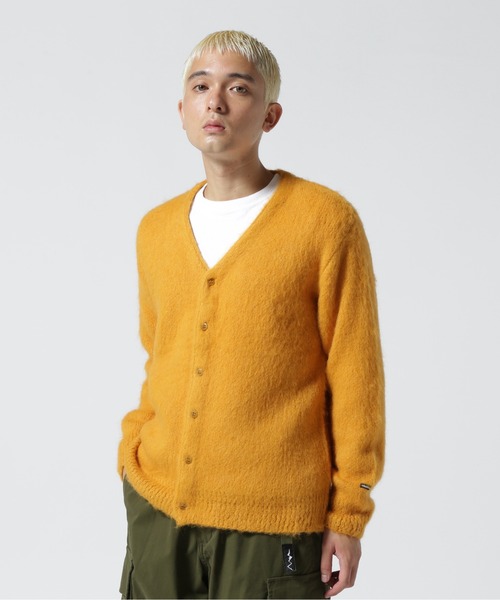 「MANASTASH」 ニットカーディガン X-LARGE モスグリーン メンズ_画像2