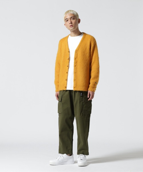 「MANASTASH」 ニットカーディガン X-LARGE モスグリーン メンズ_画像4