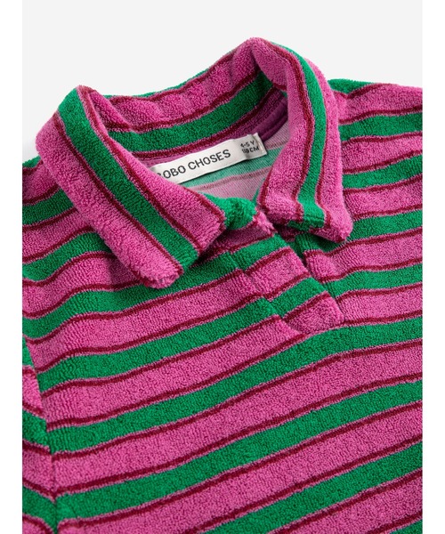 BOBO CHOSES - 衣装 Striped terry cloth polo dress キッズ お子さん服 うしろ帯