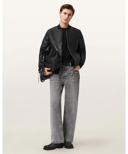 最終価格‼️極美品‼️オールセインツ ma-1 レザージャケット Lサイズ ALLSAINTS（オールセインツ） ma1 ma-1 MORTEN LEATHER BOMBER JACKET