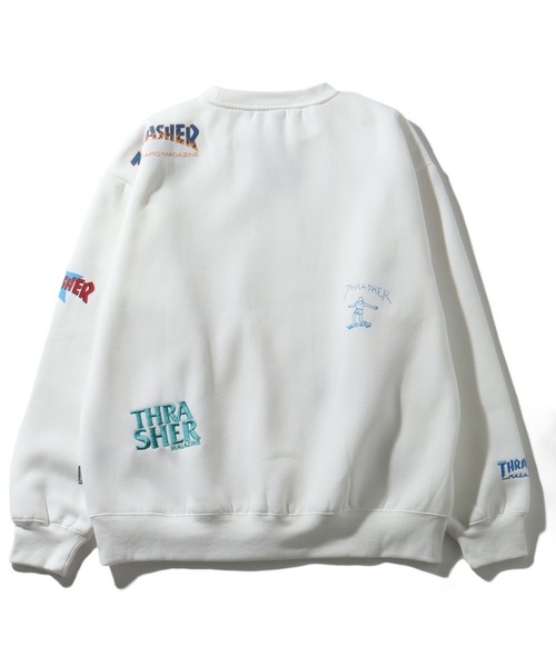 「THRASHER」 スウェットカットソー L ホワイト メンズ_画像3