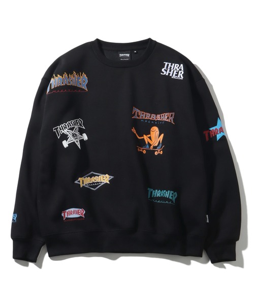 「THRASHER」 スウェットカットソー L ホワイト メンズ_画像4
