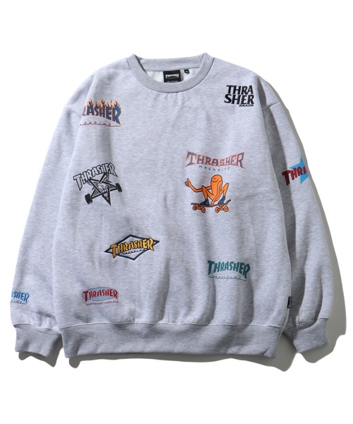 「THRASHER」 スウェットカットソー L ホワイト メンズ_画像6
