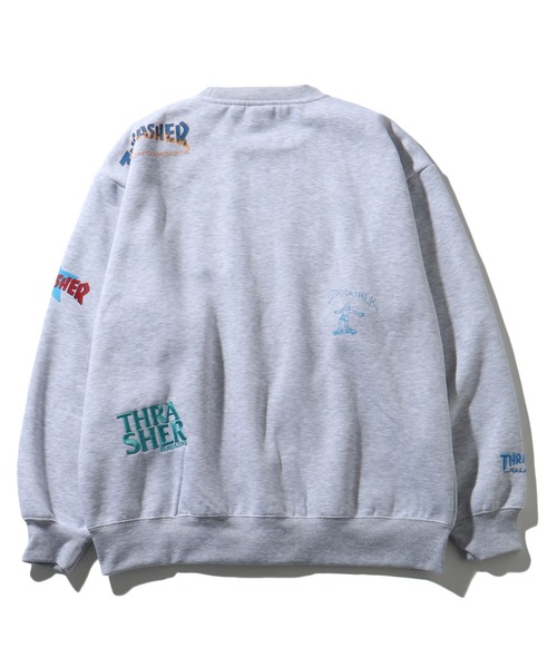 「THRASHER」 スウェットカットソー L ホワイト メンズ_画像7