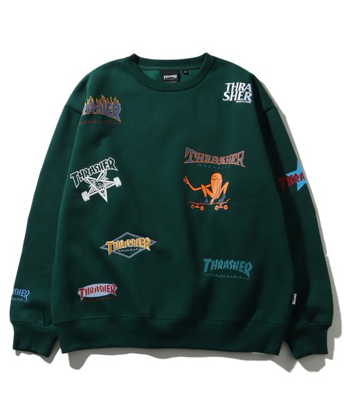 「THRASHER」 スウェットカットソー L ホワイト メンズ_画像8