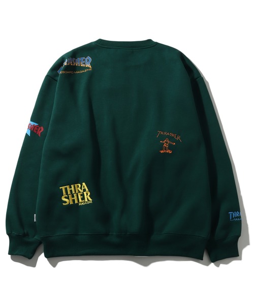 「THRASHER」 スウェットカットソー L ホワイト メンズ_画像9
