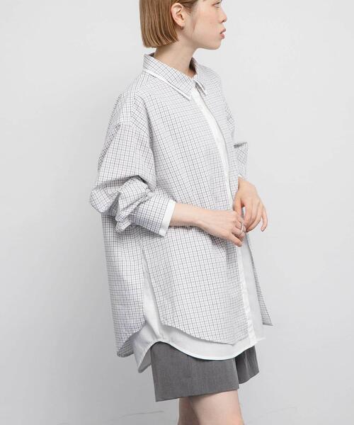 「KBF」 長袖シャツ ONE ブルー系その他 レディース_画像4